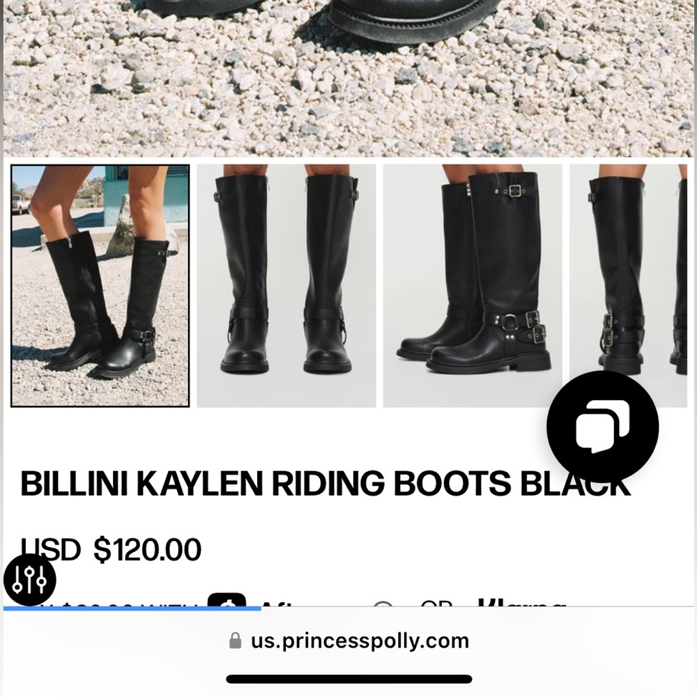 Black Leather Knee-High Boots